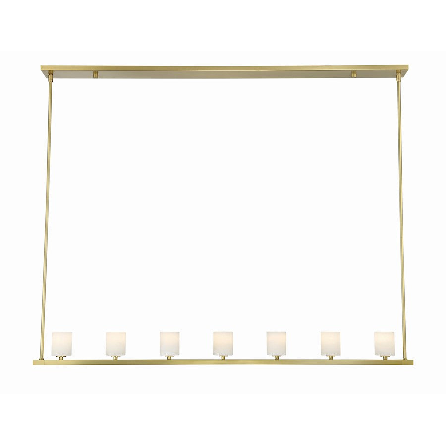 Crystorama Aragon 7 Light Chandelier, Soft Brass - ARA-10267-SB-ST