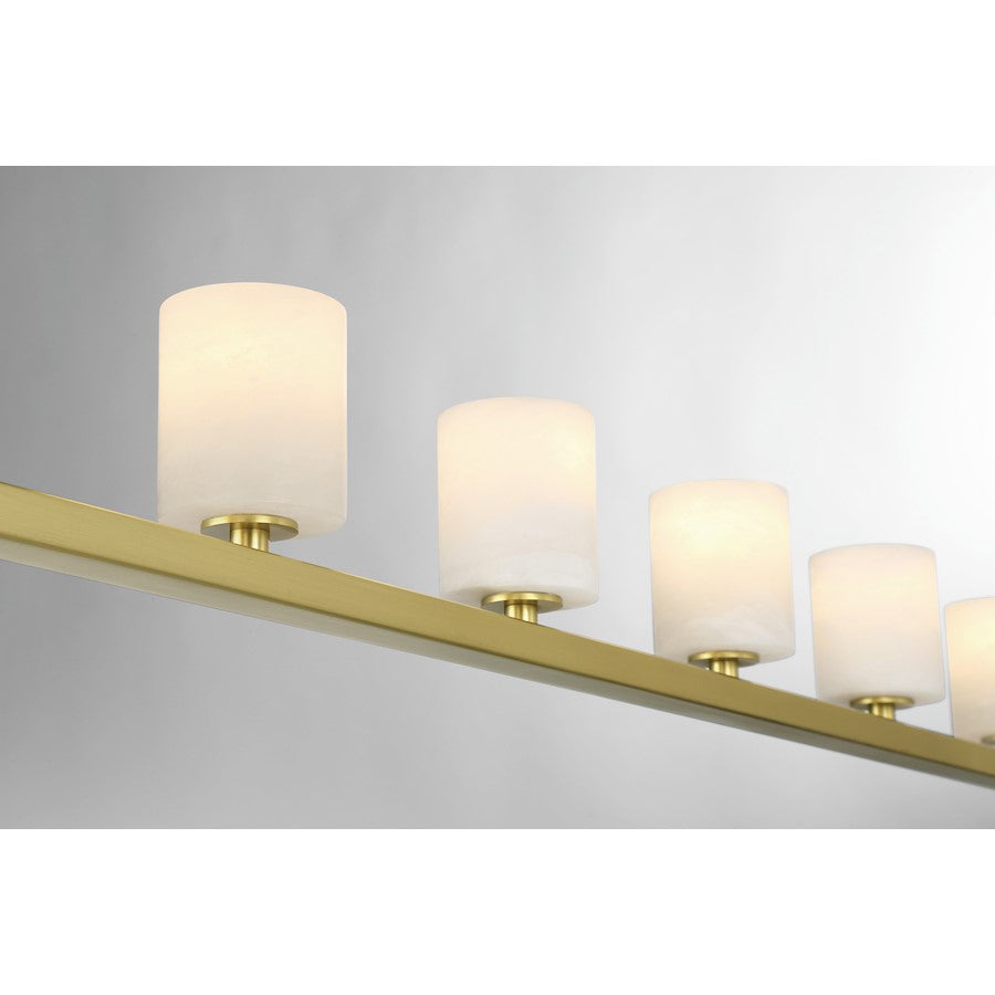 7 Light Chandelier, Soft Brass