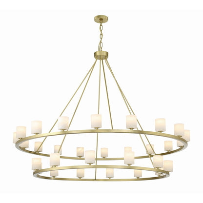 Crystorama Aragon 30 Light Chandelier, Soft Brass - ARA-10269-SB-ST