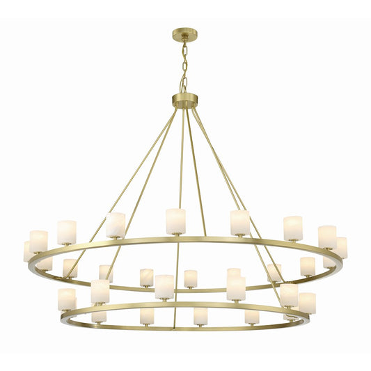 Crystorama Aragon 30 Light Chandelier, Soft Brass - ARA-10269-SB-ST