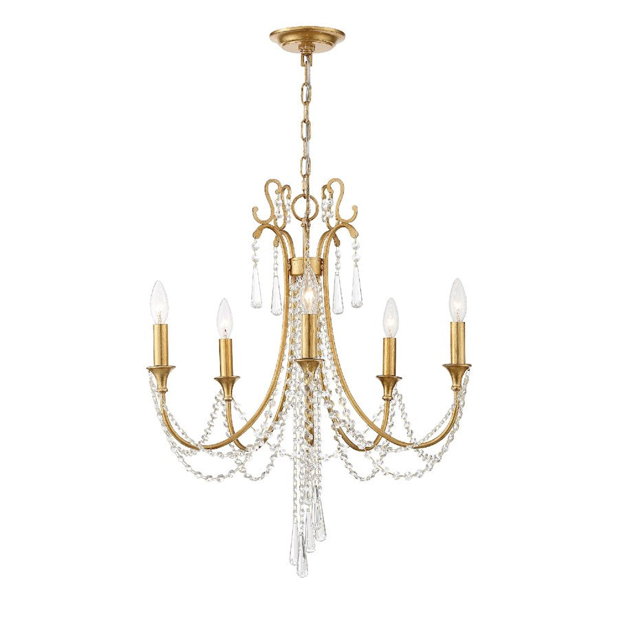 Arcadia Chandelier, Antique Gold