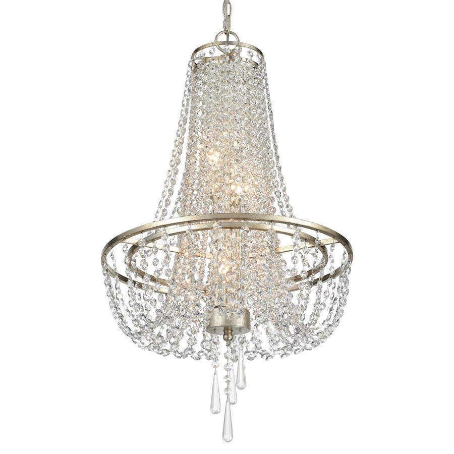 Arcadia Chandelier, Antique Silver