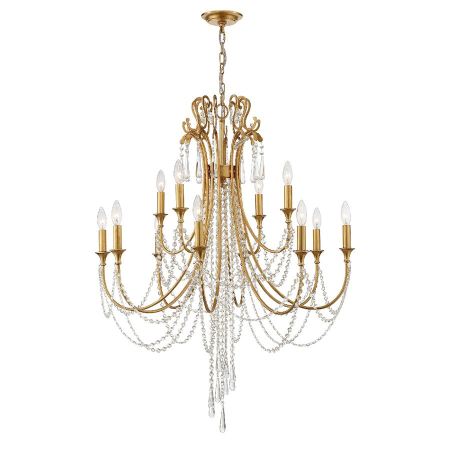 Arcadia Chandelier, Antique Gold