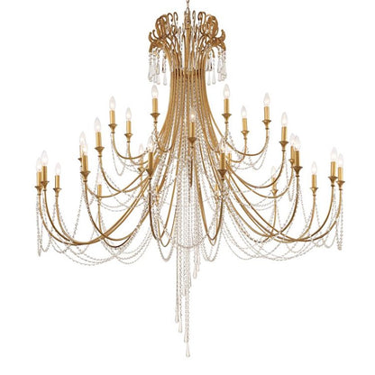 Crystorama Arcadia 28 Light Chandelier, Antique Gold - ARC-1929-GA-CL-MWP