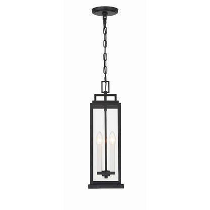 Crystorama Aspen 4 Light Outdoor Pendant, Matte Black - ASP-8915-MK