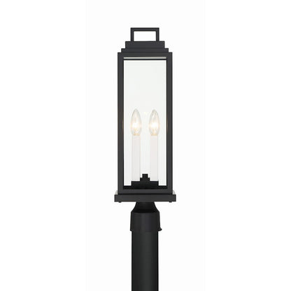 Crystorama Aspen 4 Light Outdoor Post, Matte Black