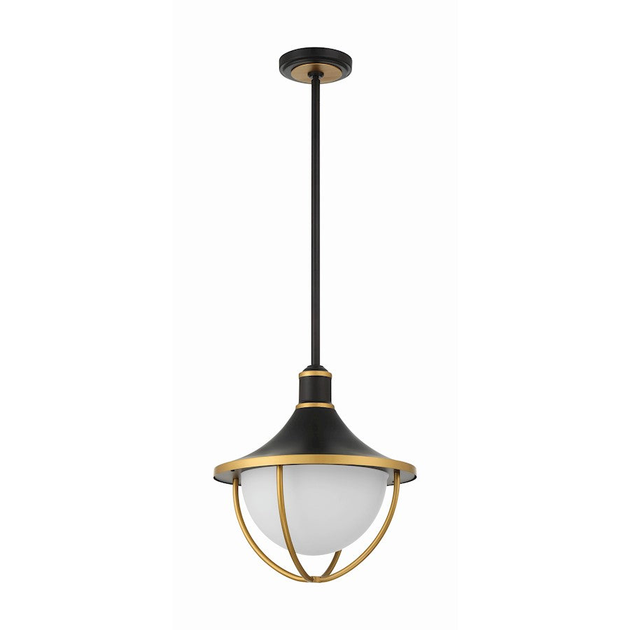 3 Light Outdoor Pendant, Black