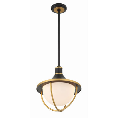 3 Light Outdoor Pendant, Black