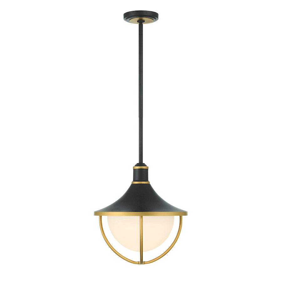 3 Light Outdoor Pendant, Black