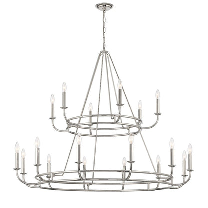 Crystorama Bailey 18 Light Chandelier, Polished Nickel - BAI-A2109-PN