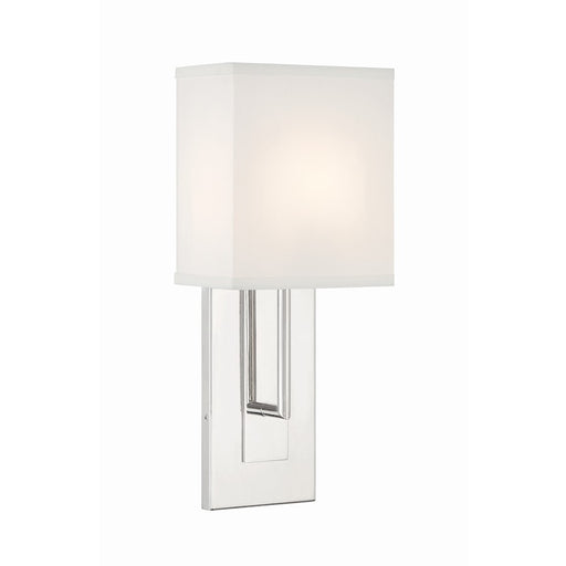 Crystorama Brent 1 Light Sconce, Polished Nickel - BRE-A3631-PN