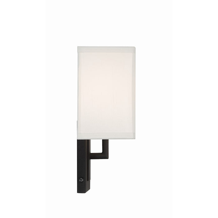 Crystorama Brent 1 Light Sconce, Black Forged