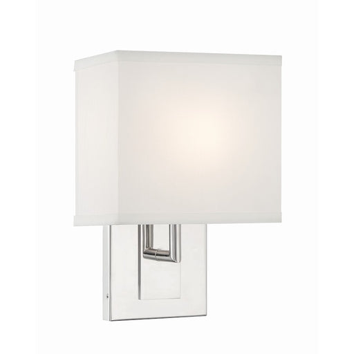 Crystorama Brent 1 Light Sconce, Polished Nickel - BRE-A3632-PN