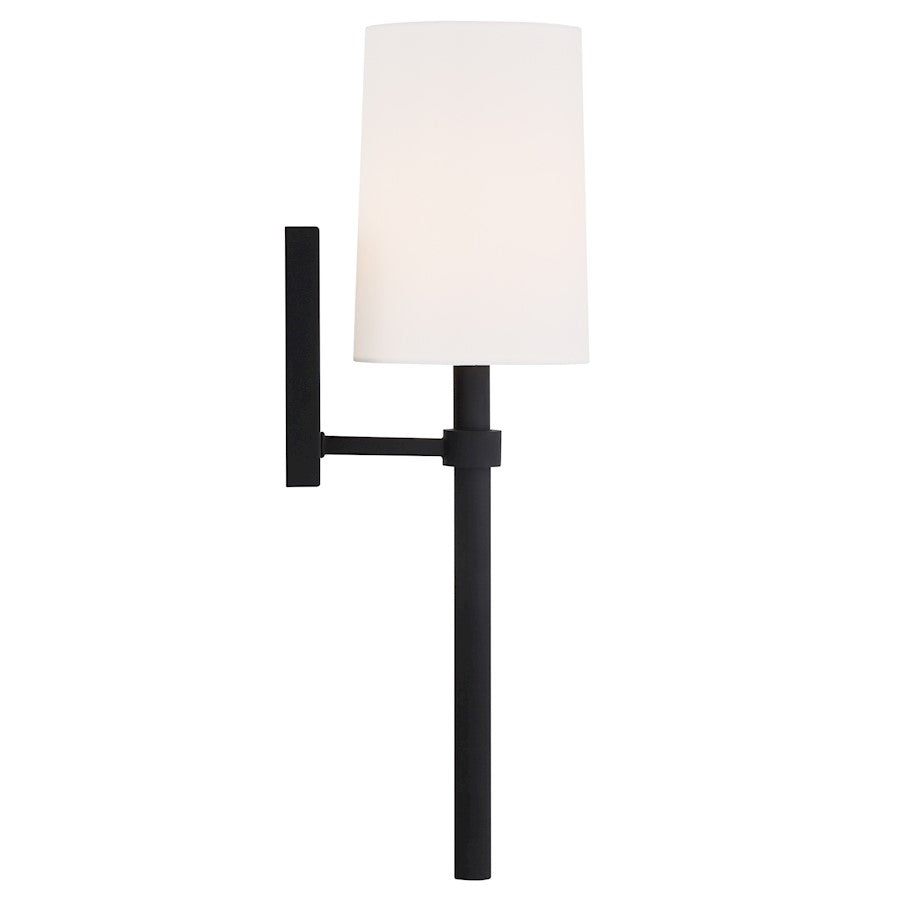 Bromley 1 Light Wall Mount, Black Forged