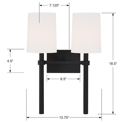 2 Light Wall Sconce