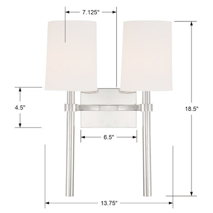 2 Light Wall Sconce