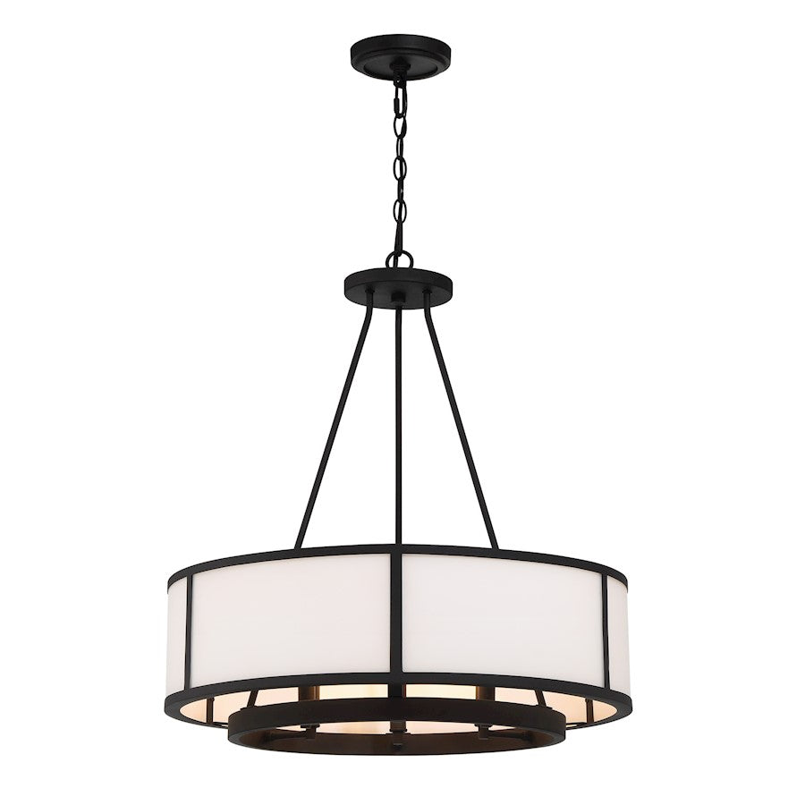 Crystorama Bryant 6 Light Chandelier, Black Forged - BRY-8006-BF