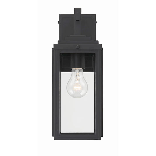 Crystorama Byron 1 Light 6" Outdoor Wall Mount, Matte Black - BYR-80101-MK