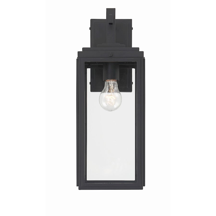 Crystorama Byron 1 Light 8" Outdoor Wall Mount, Matte Black - BYR-80102-MK