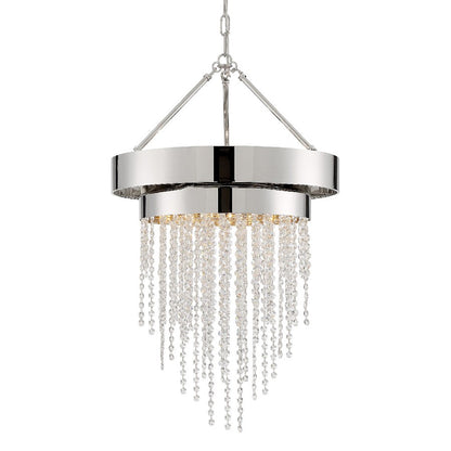 Crystorama Clarksen 5 Light Chandelier, Nickel - CLA-A3205-PN-CL-MWP