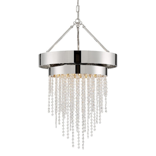 Crystorama Clarksen 5 Light Chandelier, Nickel - CLA-A3205-PN-CL-MWP