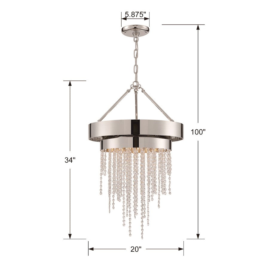 Clarksen Chandelier, Nickel