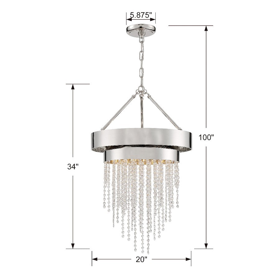 Clarksen Chandelier, Nickel