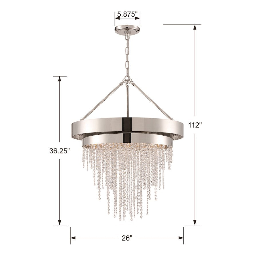 Clarksen Chandelier, Nickel