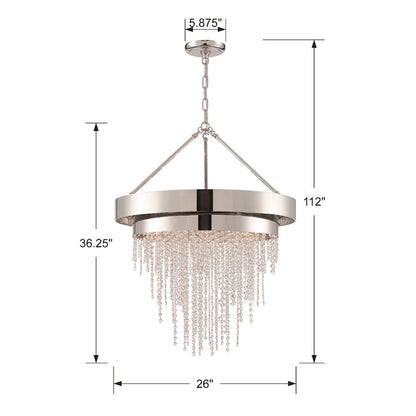 Clarksen Chandelier, Nickel