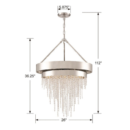 Clarksen Chandelier, Nickel