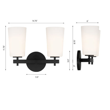 2 Light Bathroom Vanity Light