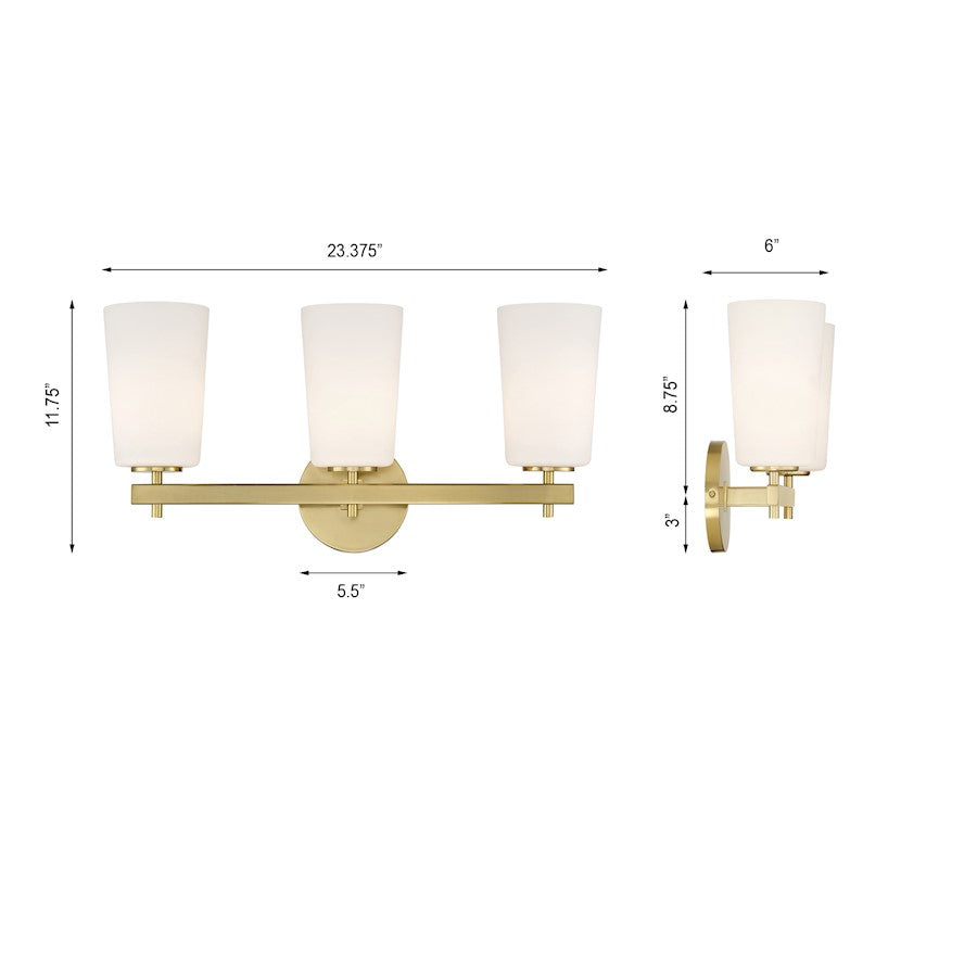 3 Light Bathroom Vanity Light