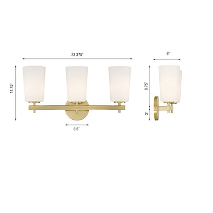 3 Light Bathroom Vanity Light