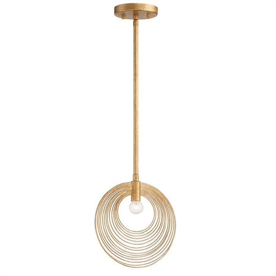 Crystorama Doral 1 Light 10" Pendant, Renaissance Gold - DOR-B7700-RG