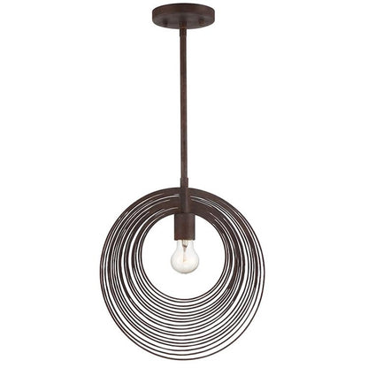 Crystorama Doral 1 Light 14" Pendant, Forged Bronze - DOR-B7701-FB