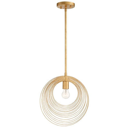 Crystorama Doral 1 Light 14" Pendant, Renaissance Gold - DOR-B7701-RG