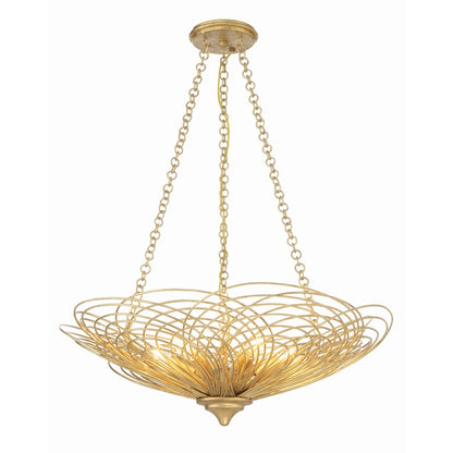 Crystorama Doral 6 Light Chandelier, Renaissance Gold - DOR-B7706-RG