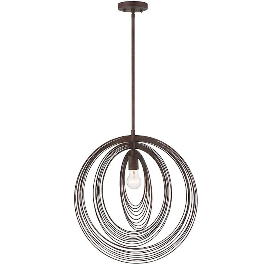 Crystorama Doral 1 Light 20" Pendant, Forged Bronze - DOR-B7711-FB