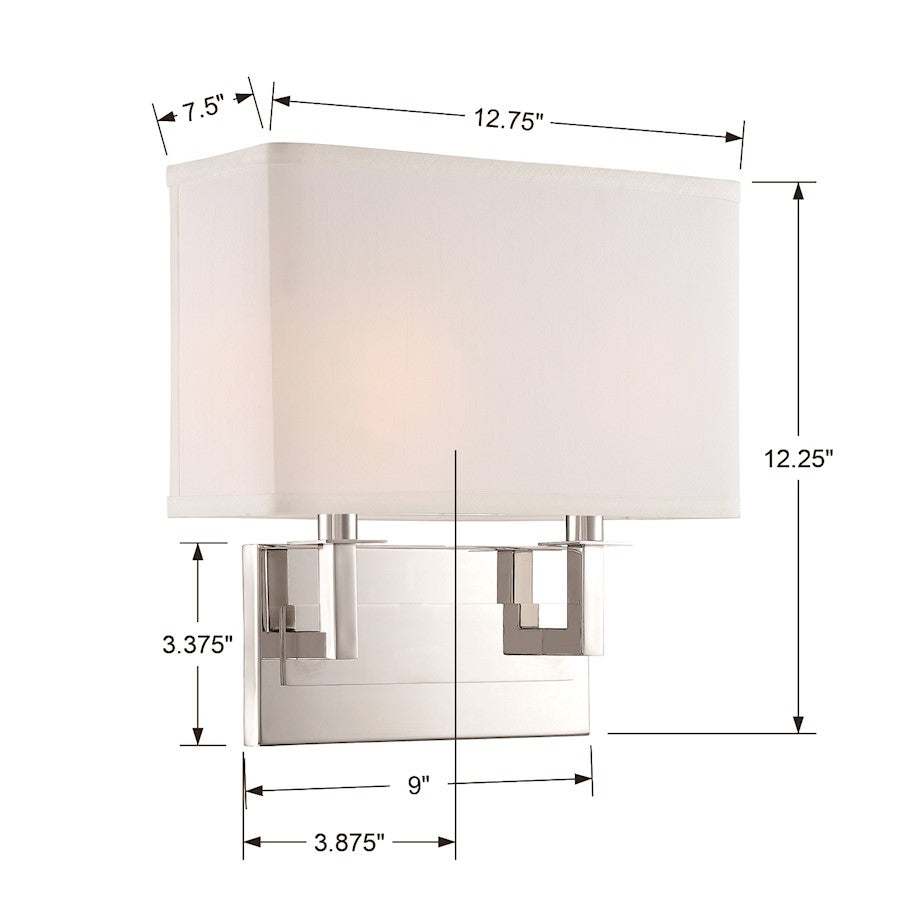 2 Light Wall Sconce