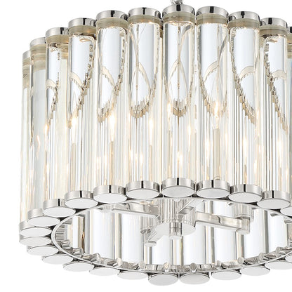 4 Light Pendant, Polished Nickel