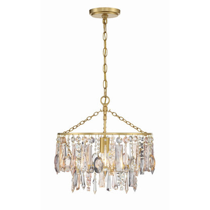 Crystorama Elsa 1 Light Pendant, Antique Gold - ELS-7100-GA