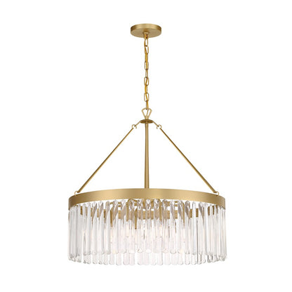 Crystorama Emory 8 Light Chandelier, Modern Gold - EMO-5406-MG