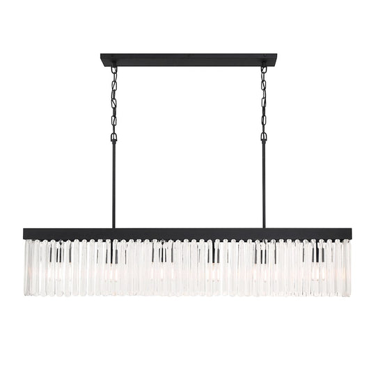 Crystorama Emory 6 Light Chandelier, Black Forged - EMO-5407-BF