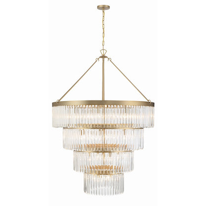 Crystorama Emory 22 Light Chandelier, Modern Gold - EMO-5409-MG