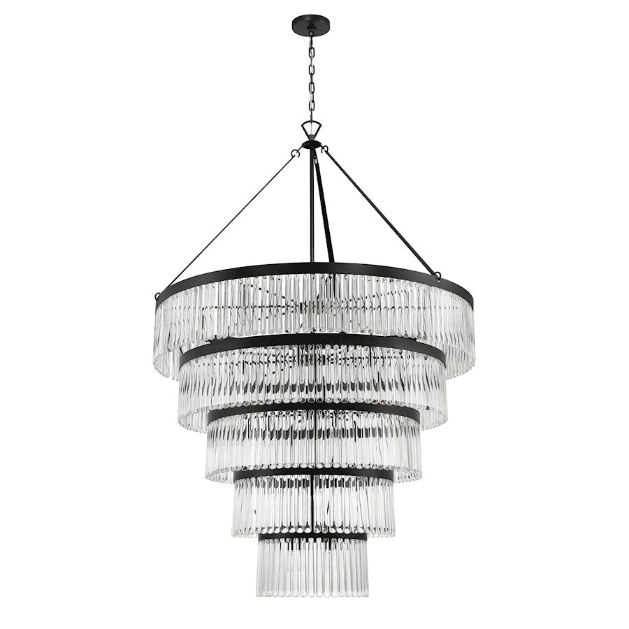 30 Light Chandelier, Black