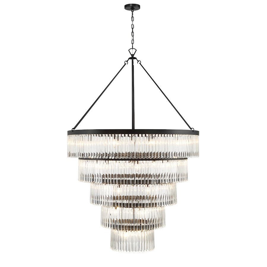 30 Light Chandelier, Black