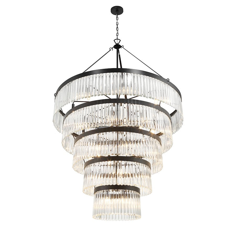 30 Light Chandelier, Black