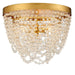 Crystorama Fiona 3 Light Ceiling Mount, Antique Gold/Clear - FIO-A9103-GA-CL