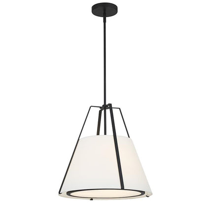 Crystorama Fulton 3 Light Pendant, Black - FUL-904-BK