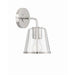 Crystorama Fulton 1 Light Wall Sconce, Polished Nickel/Clear - FUL-911-PN-CL